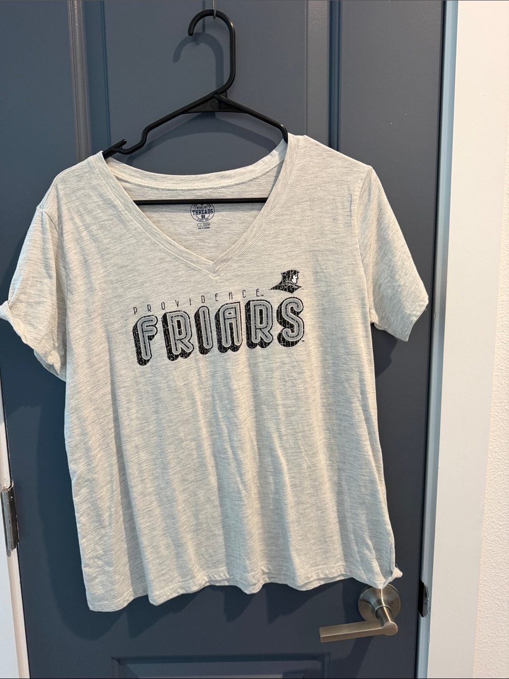 Rivalry Threads Women's Light Gray 'Providence Friars' Short Sleeve Tee